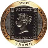 1990 Isle of Man 1/2 oz Penny Black Proof Gold 1/2 Crown Coin