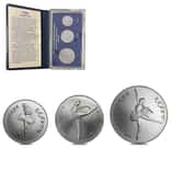 1991 Russia Palladium Ballerina 3-Coin Set BU in MTB Case