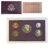 1991-S US Mint Proof 5-Coin Set (w/Box & COA)