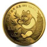 1991 1 oz Chinese Gold Panda 100 Yuan Small Date BU (Sealed)