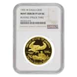 1992 W 1 oz $50 Proof Gold American Eagle NGC PF 69 UCAM Mint Error (Rev Struck Thru)