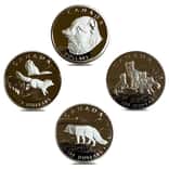 1993 Canada 1.85 oz Arctic Fox Proof Platinum 4-Coin Set