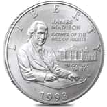 1993 James Madison Silver Half Dollar 50C Comm. Coin BU