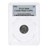 1994 1/15 oz Platinum Canadian Maple Leaf $2 Coin PCGS MS 68