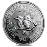 1994 1 oz Silver Australian Kookaburra Perth Mint .999 Fine BU In Cap