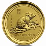 1996 1/10 oz Gold Lunar Mouse/Rat BU Australia Perth Mint (Series I)