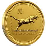 1998 1/10 oz Gold Lunar Tiger BU Australia Perth Mint Series I