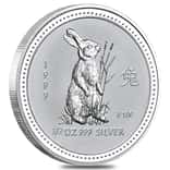 1999 1/2 oz Silver Lunar Year of The Rabbit BU Australian Perth Mint