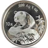 1999 1 oz Chinese Silver Panda 10 Yuan .999 Fine BU (Sealed)