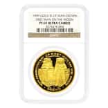 1999 Isle of Man 1 oz First Man on the Moon Gold Coin NGC PF 69