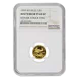 1999 W 1/10 oz $5 Proof Gold American Eagle NGC PF 69 UCAM Mint Error (Rev Struck Thru)