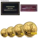 1.85 oz Gold Britannia 4-Coin Proof Set (Random Year, w/Box & COA)