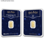 1/2 Gram Harry Potter 25th Anniversary Gold Bar .9999 Fine (in TEP)