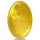1/2 oz Gold PAMP Suisse Lady Fortuna Oval Bar Scruffy .9999 Fine