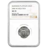 2006-W 1/4 oz $25 Burnished Platinum American Eagle NGC MS 70