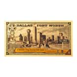 1 Dallas Fort Worth Texas Goldback 1/1000 oz 24K Gold Foil Aurum Note