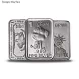 1 Gram Generic Silver Bar .999 Fine