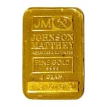 1 Gram Johnson Matthey Gold Bar .9999 Fine