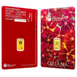 1 gram Perth Mint Oriana Design Gold Bar .9999 Fine (In Assay)