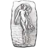 1 Kilo Argentia Woman with Flowing Gown High Relief Antiqued Silver Bar .9999 Fine