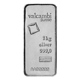 NO ASSAY - 1 Kilo Silver Bar Valcambi Suisse .999 Fine