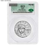 1 oz $100 Platinum American Eagle CAC MS 70 (Random Year)