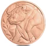 1 oz Bull & Bear Copper Round .999 Fine