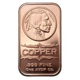 1 oz Indian Head Copper Bar .999 Fine