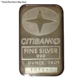1 oz Johnson Matthey Citibank Silver Vintage Bar .999 Fine (Secondary Market) - Rare