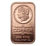 1 oz Morgan Dollar Copper Bar .999 Fine