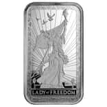 1 oz PAMP Lady of Freedom Silver Bar .999 Fine