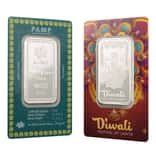 1 oz PAMP Suisse Diwali Lakshmi & Rangoli Silver Bar .999 Fine (in Assay)