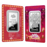 1 oz PAMP Suisse Diwali Lakshmi & Sacred Cow Silver Bar .999 Fine (in Assay)