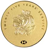 1 oz PAMP Suisse HSBC 25 Years of Service Gold Round .9999 Fine