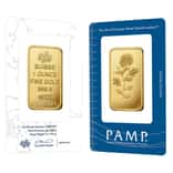 1 oz PAMP Suisse Rosa Gold Bar .9999 Fine (In Assay)