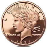 1 oz Peace Dollar Copper Round .999 Fine