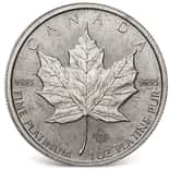 1 oz Platinum Canadian Maple Leaf Coin Scruffy (Random Year)