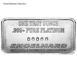 1 oz Platinum US Silver Corp Engelhard Vintage Bar .999+ Fine