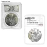 1 oz Silver Coin Random Mint NGC/PCGS MS/SP/PF 70 (Random Design/Year)