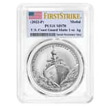 1 oz US Coast Guard Silver Medal PCGS MS 70 FS