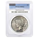 Peace Silver Dollar $1 PCGS MS 63 (Random Year, 1922-1935)