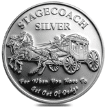 1 oz Stagecoach Divisible Silver Round .999 Fine