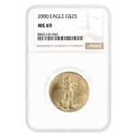 2000 1/2 oz $25 Gold American Eagle NGC MS 69