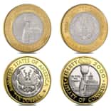 2000-W Gold/Platinum $10 Commemorative Library of Congress BU/Proof