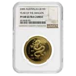 2000 1 oz Proof Gold Lunar Year of The Dragon Australia Perth Mint NGC PF 68 UCAM