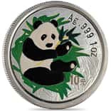 2000 1 oz Chinese Colorized Silver Panda 10 Yuan .999 Fine BU