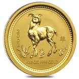2003 1/20 oz Gold Lunar Year of The Goat BU Australia Perth Mint (Series I)