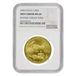 2004 1 oz $50 Gold American Eagle NGC MS 69 Mint Error (Rev Struck Thru)