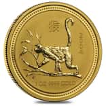 2004 1 oz Gold Lunar Year of The Monkey BU Australia Perth Mint (Series I)