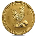 2005 1 oz Gold Lunar Year of The Rooster BU Australia Perth Mint (Series I)